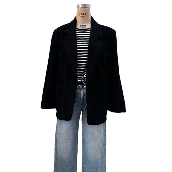 Vtg 90s Oversized Blazer Wool Cashmere Coat One Button Size Small EXPRESS - Picture 1 of 7
